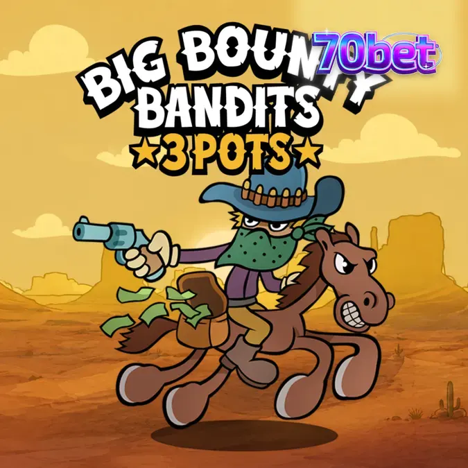 Interface do slot Big Bounty Bandits 3 Pots com temática de Velho Oeste