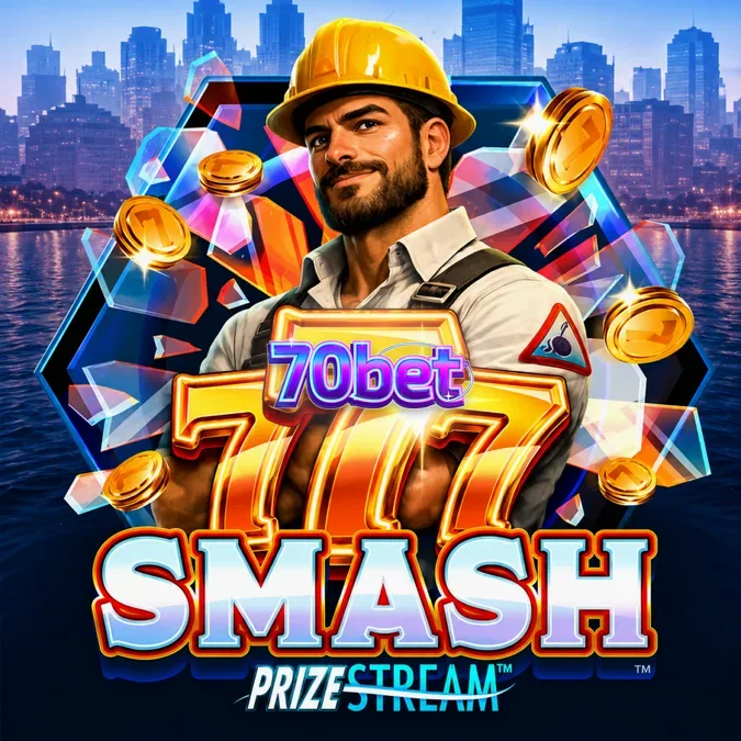 Canteiro de obras industrial com elementos de jogo 777 Smash